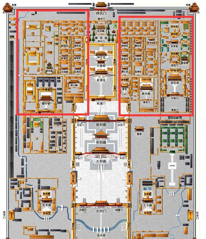 故宫平面图 六宫图片