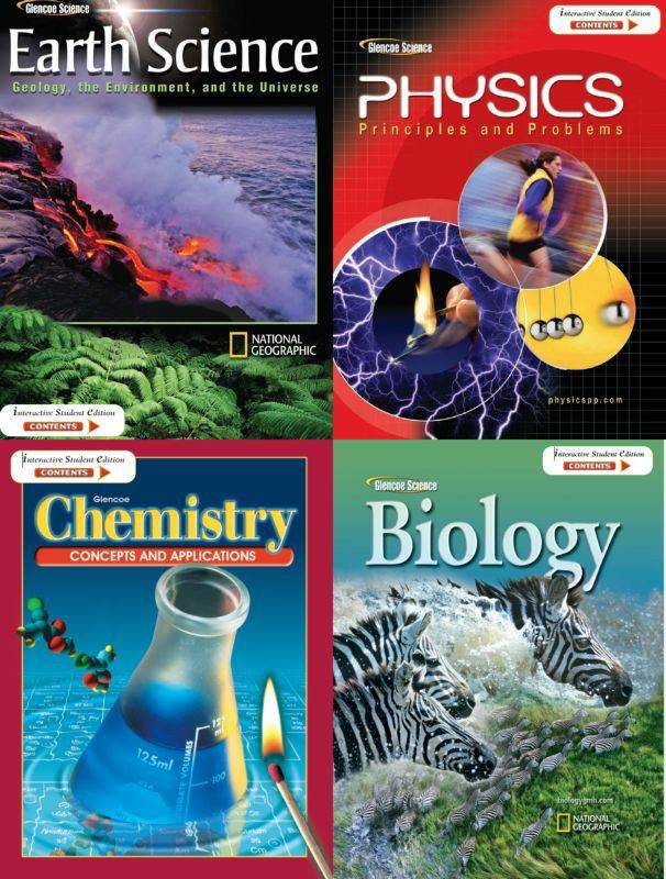 glencoe biology /physics/earth science/chemistry 科学探索者共4本