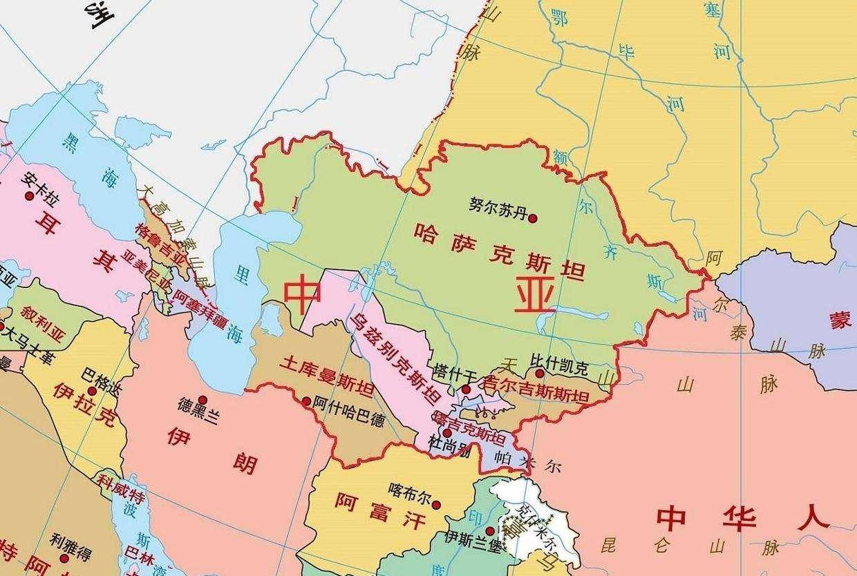 现代亚洲国家地图图片