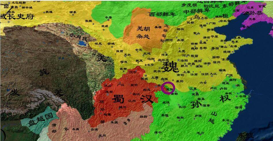 夷陵之战地图前形势图图片