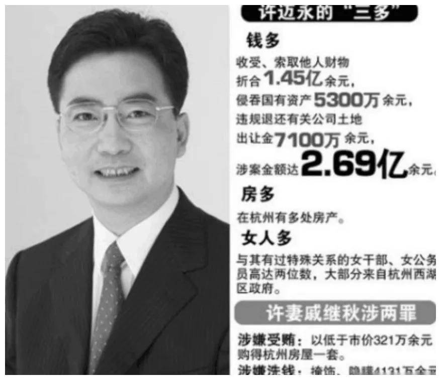 睡公务员玩女学生,贪污受贿两亿,副市长许迈永从教师到巨贪!