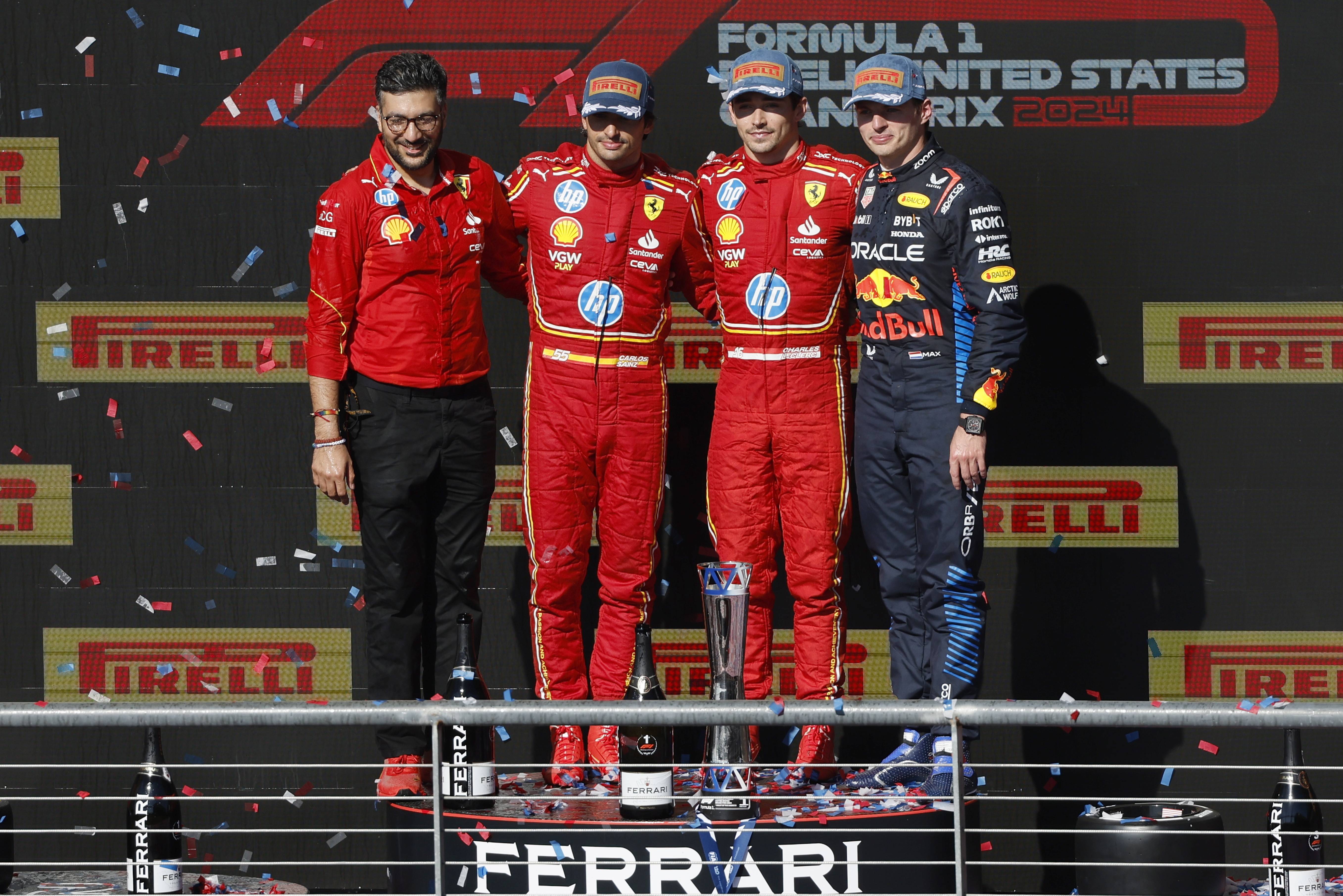 f1美国站-勒克莱尔夺冠法拉利包揽前二 汉密尔顿退赛