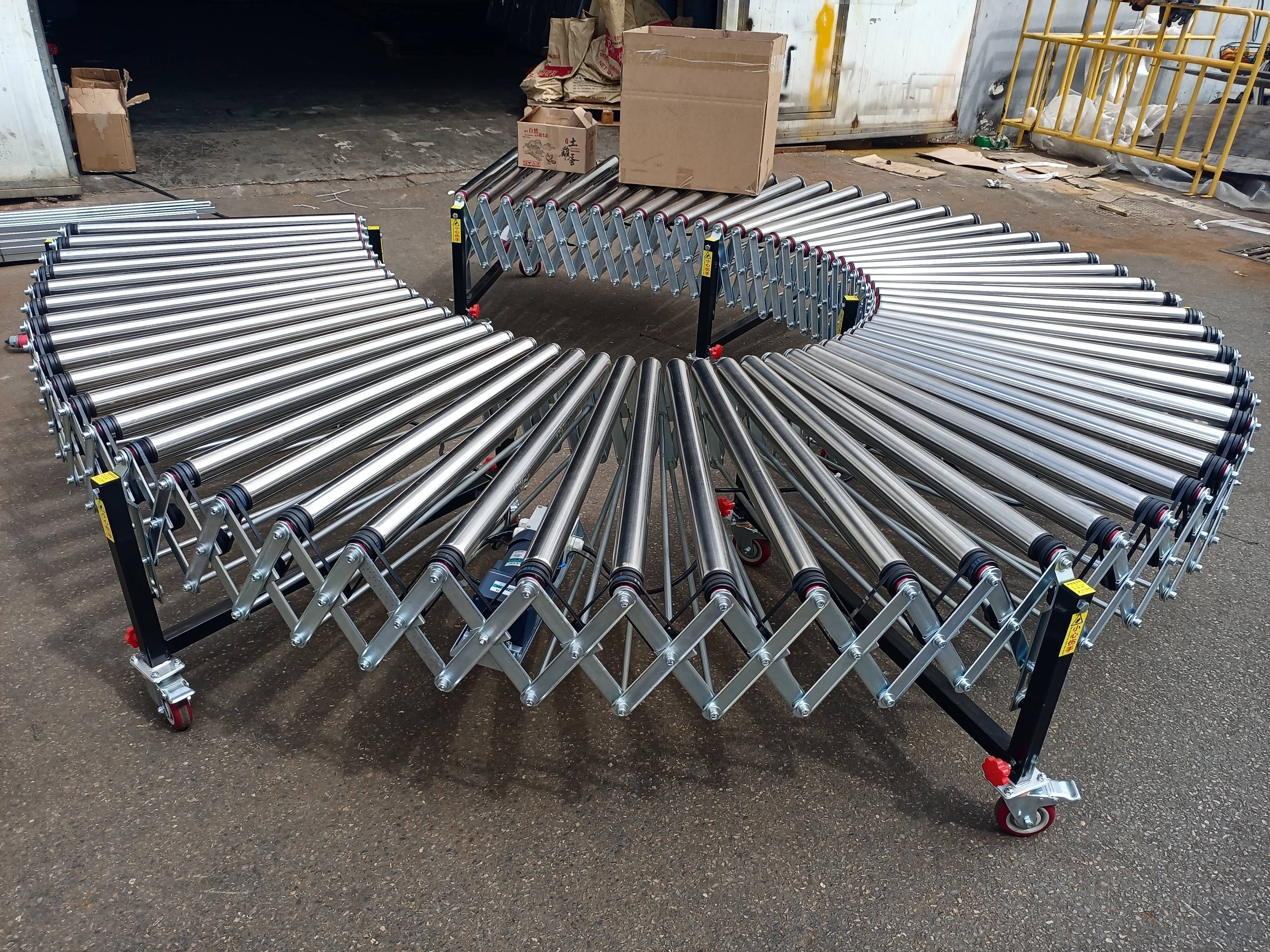 动力滚筒伸缩输送线:便利店仓储装卸货的得力助手