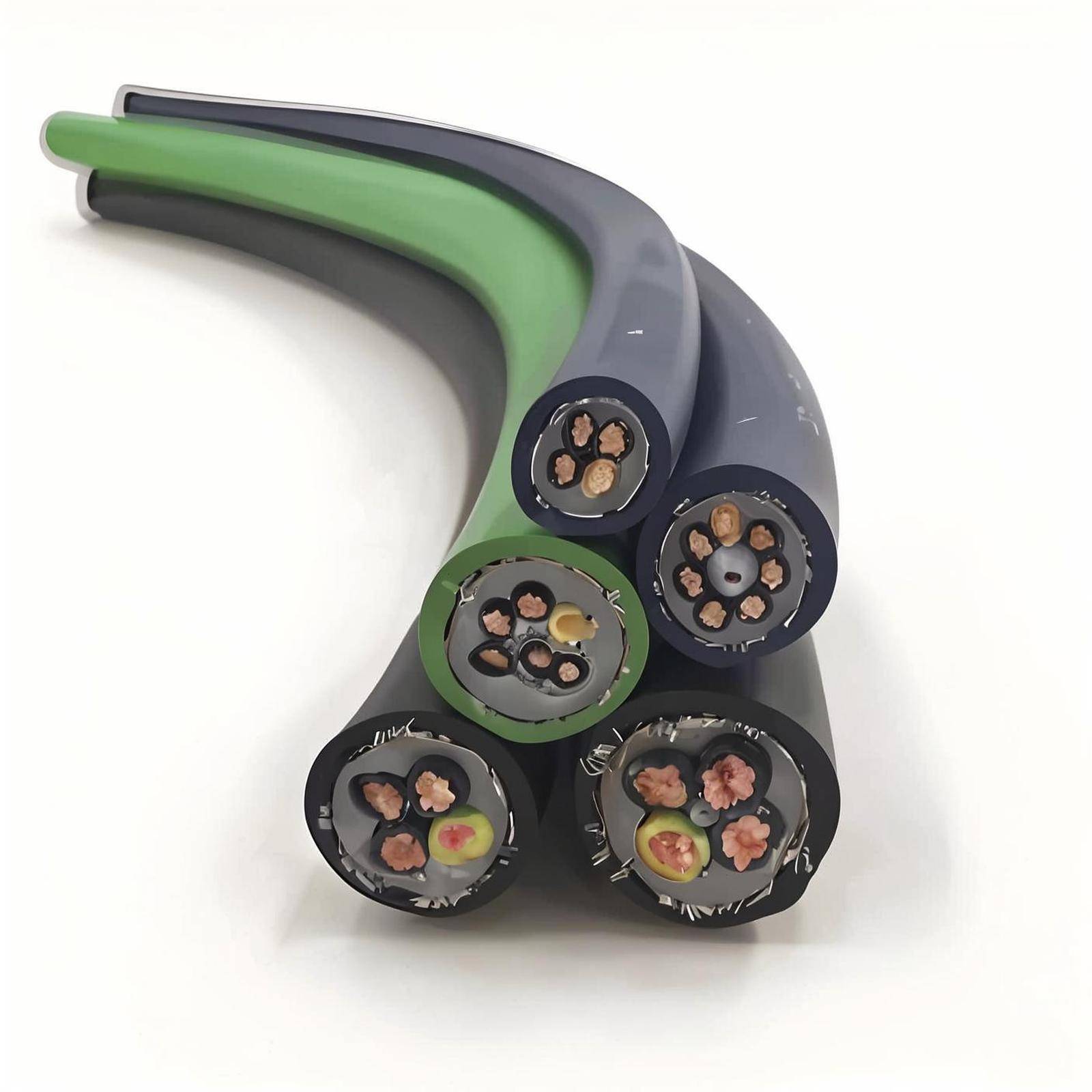 7-Core Flexible Cable Side View