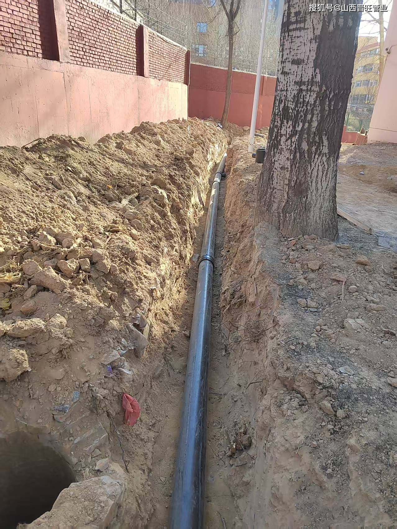 山西晋旺太原pe管工地最新施工实拍图,数九寒天,师傅们辛苦!