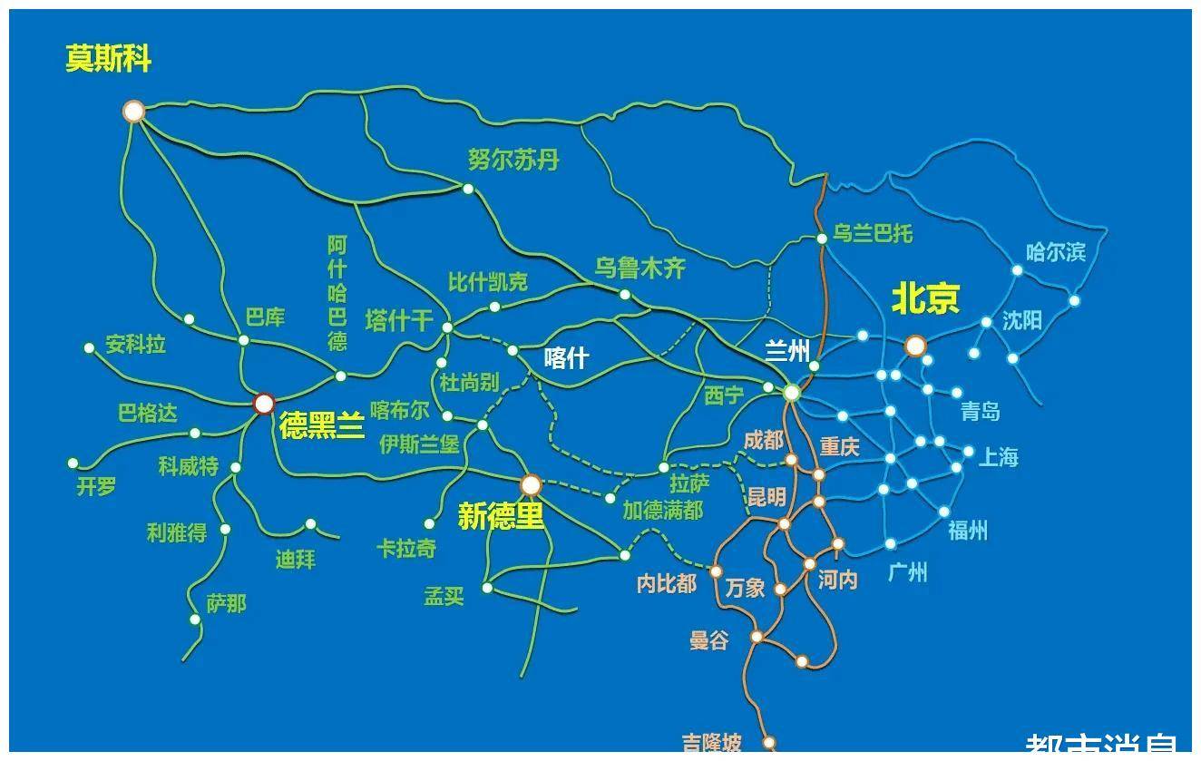 亚欧高速铁路规划图图片