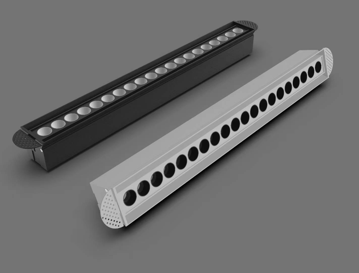 无主灯商业照明格栅灯嵌入式明装灯具工厂