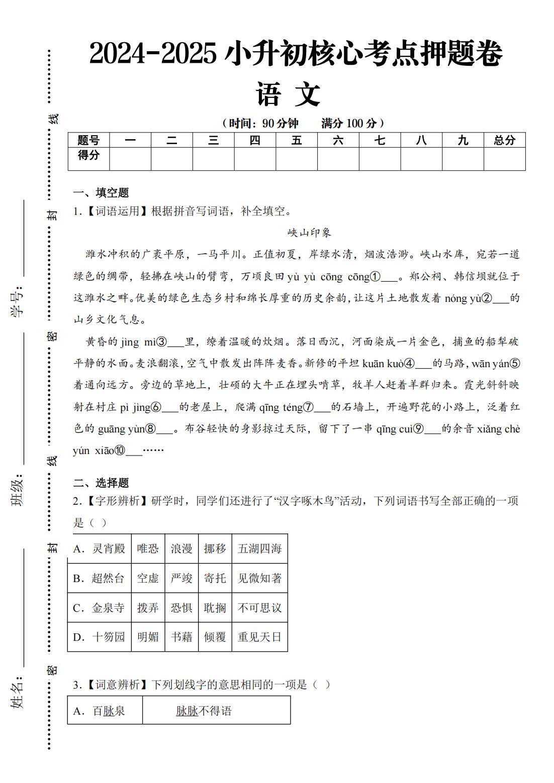 关于小升初语文升学备考指南（2025）的信息