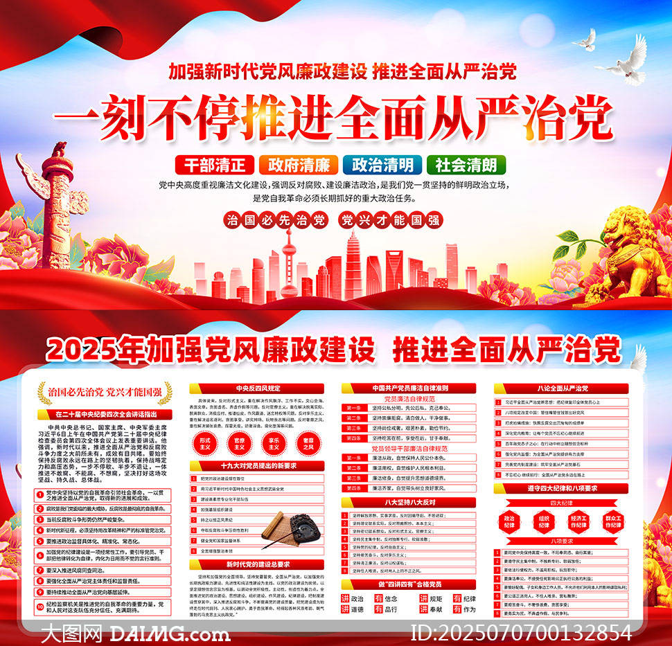 2025年党风廉政建设宣传展板