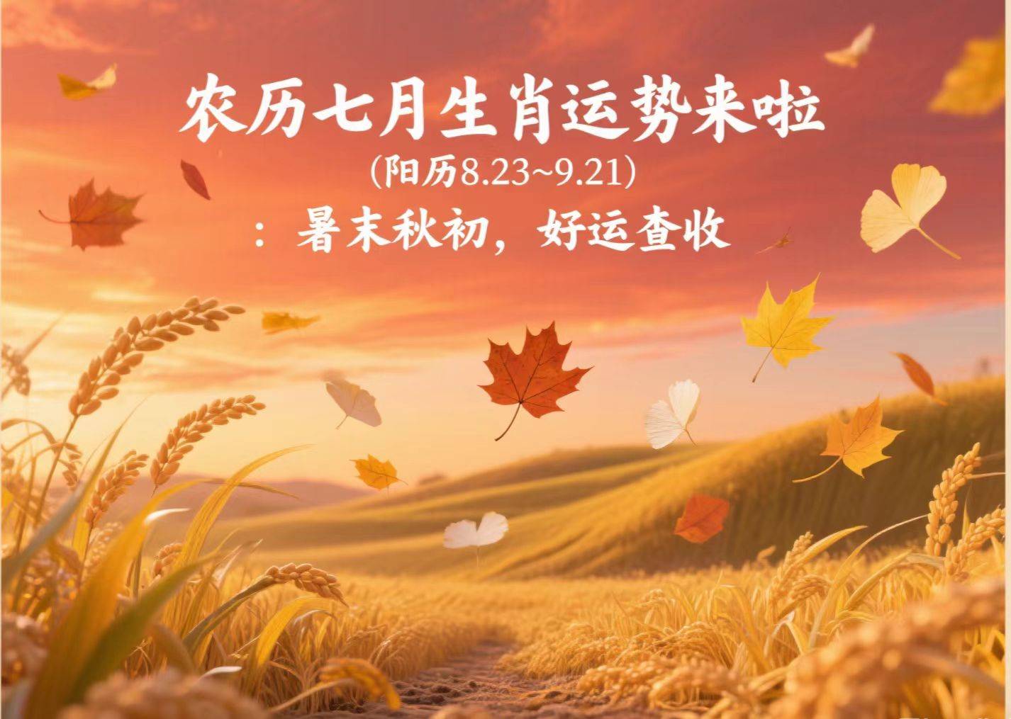 七月生肖运势大全(7月运气好的生肖)