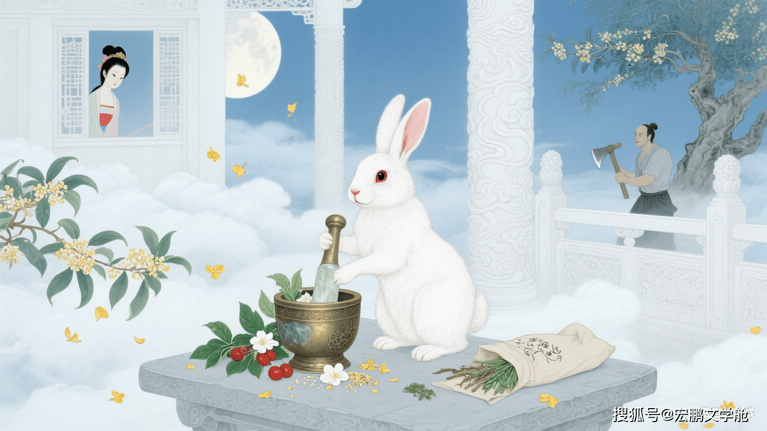 它决心要再炼成一个丹药,让嫦娥重返大地与后羿团聚
