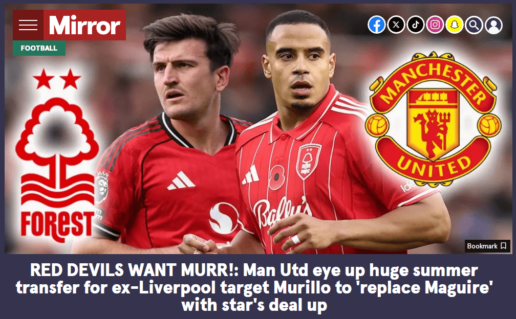 曝曼联已敲定今夏第一签 新帅未确定他先来顶走马奎尔 