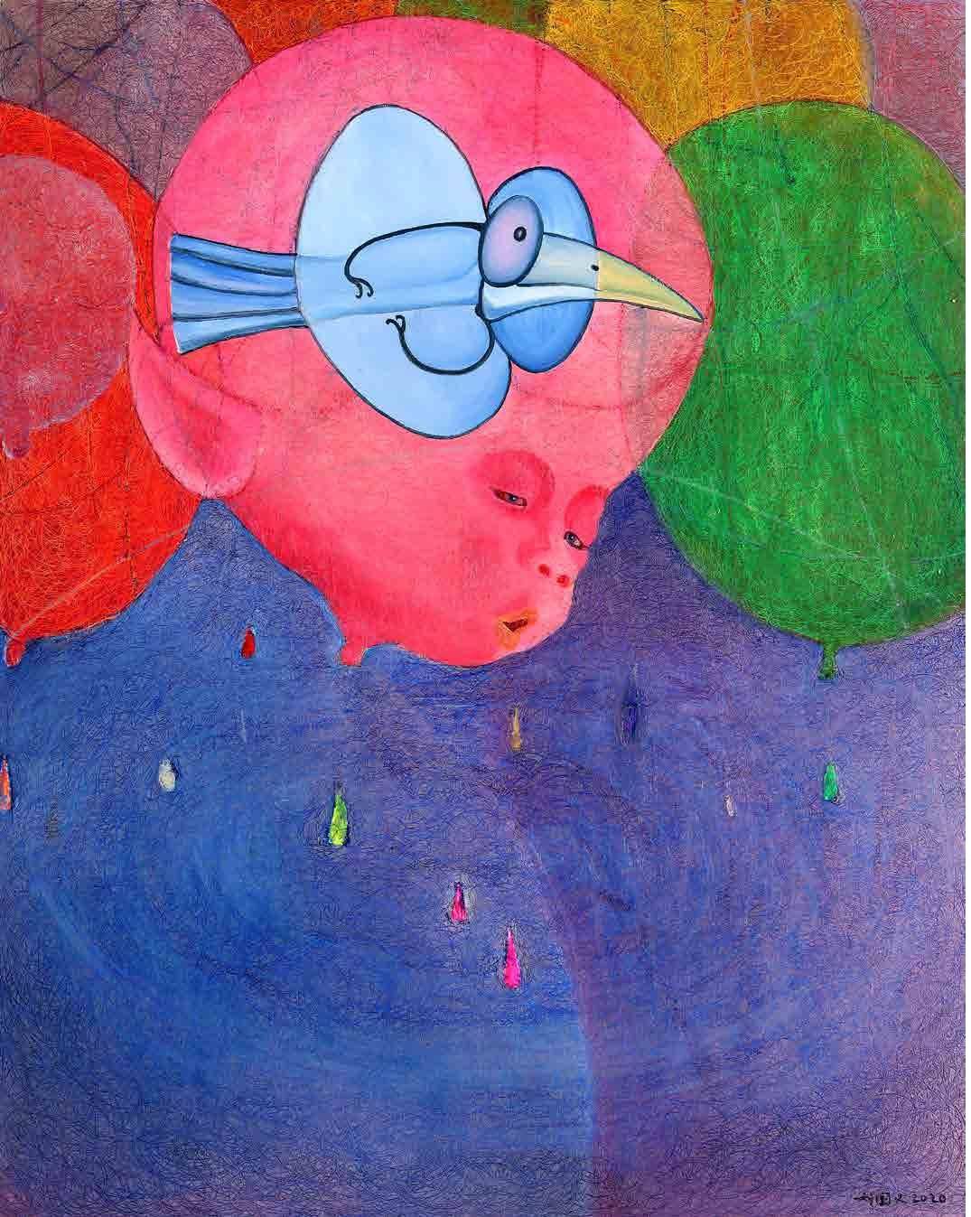 飞翔 100x80cm　布面油画 2020.jpg