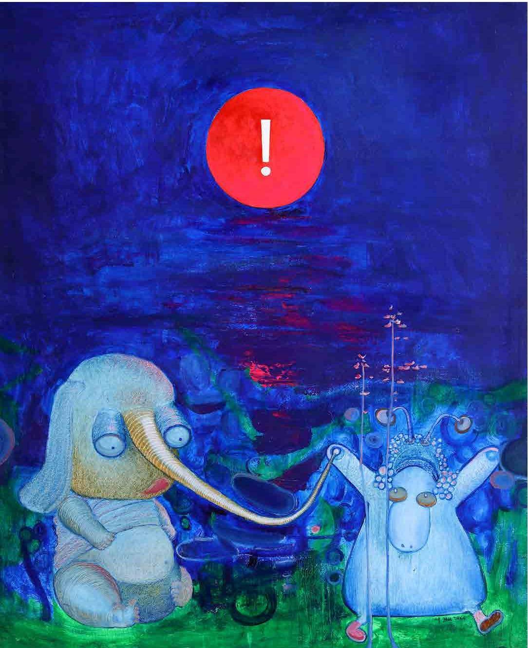 长鼻子的游戏 100x80cm　布面油画 2020.jpg