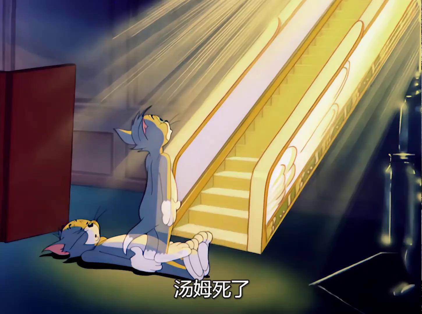 汤姆死了,它的灵魂飞往天堂猫和老鼠 童年经典动画片 怀旧动画