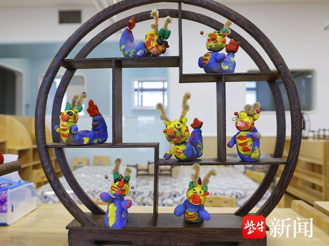 看,孩子们制作的惠山泥人——"龙龙"可爱吗_无锡市_幼儿园_泥塑