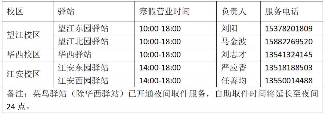 收發服務收發中心2024年寒假輪休放假時間為2024年1月24日至2023覡2