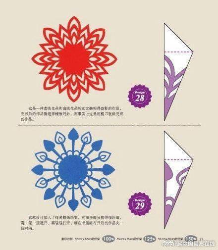 一组简单有趣的剪纸教程,新年到了一起剪窗花