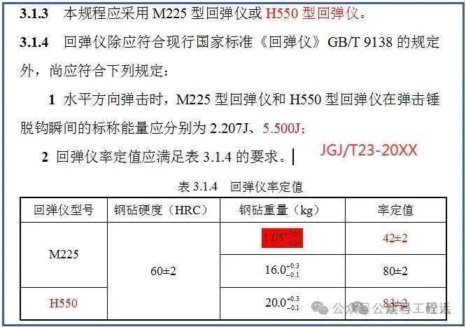 jgjt23-20xx《回彈法檢測混凝土抗壓強度技術規程》