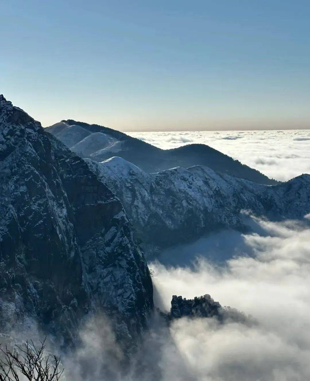 武功山雪景 时间图片