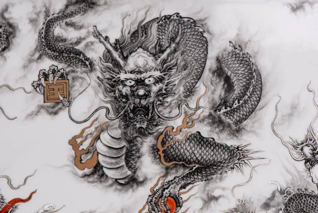 紫韵天成 | 2023允臧斋艺术秋季拍卖会—郑浪·宜景窑· 九龙戏珠茶盘