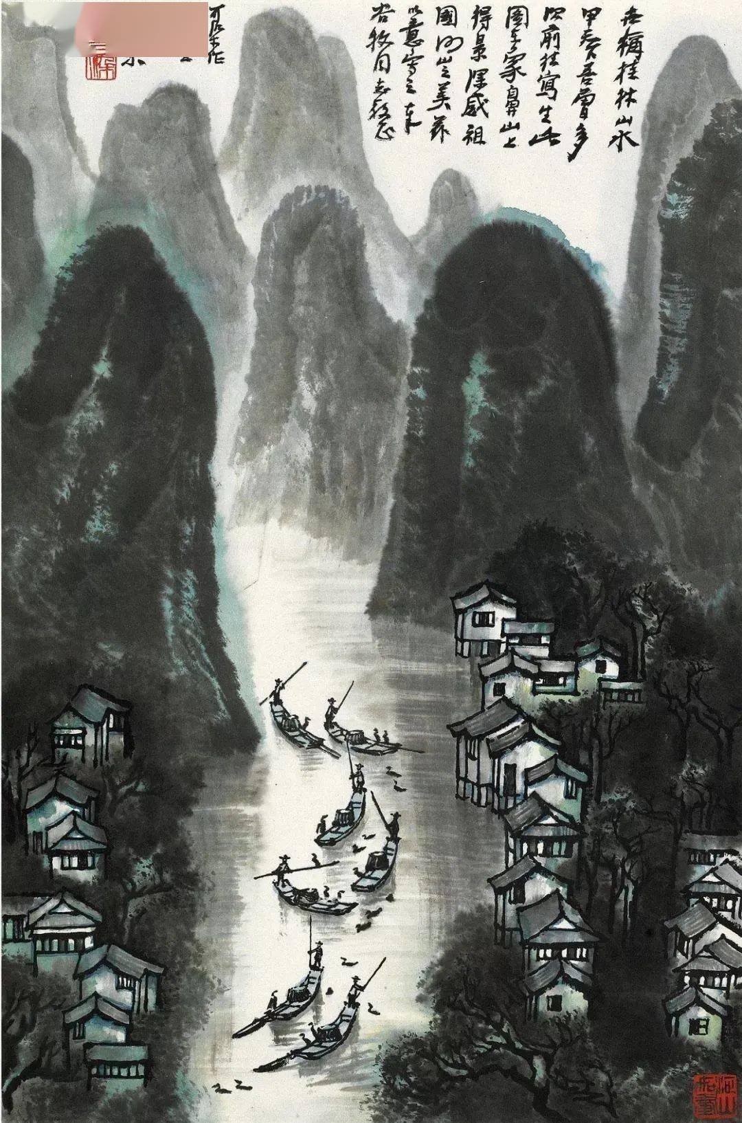 李可染的山水画做到了厚重美的高峰!_艺术_cm_作品