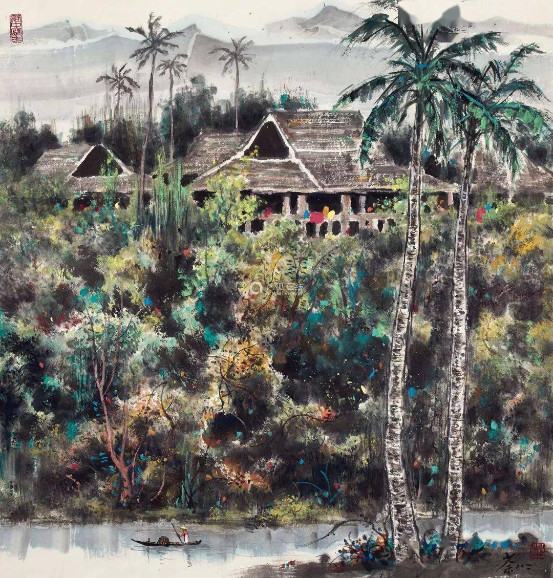 大师的一幅画 够普通人过一辈子了_吴冠中_西双版纳_画作