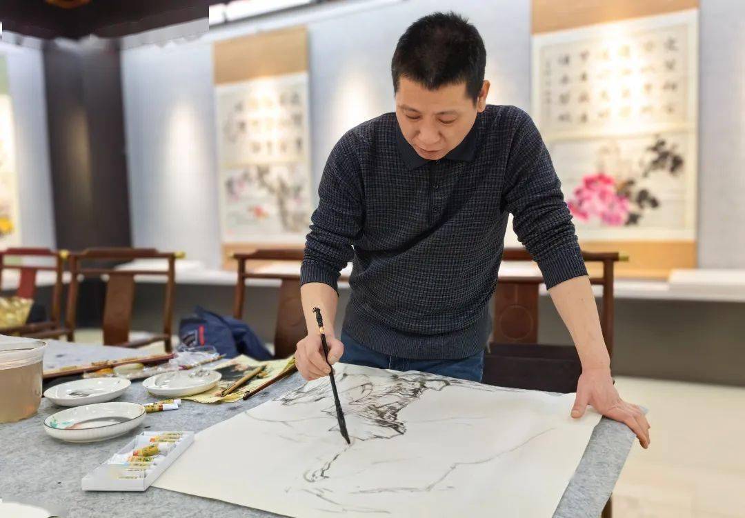 龙腾盛世年"迎新春笔友会活动在市文化馆举办_固原市_笔会_书法