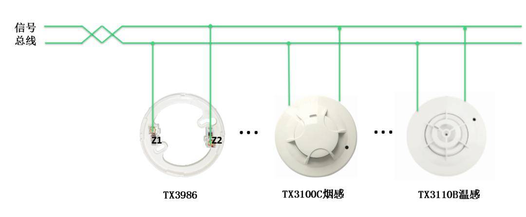 泰和安火灾自动报警及联动控制系统接线图_模块_探测器_感温
