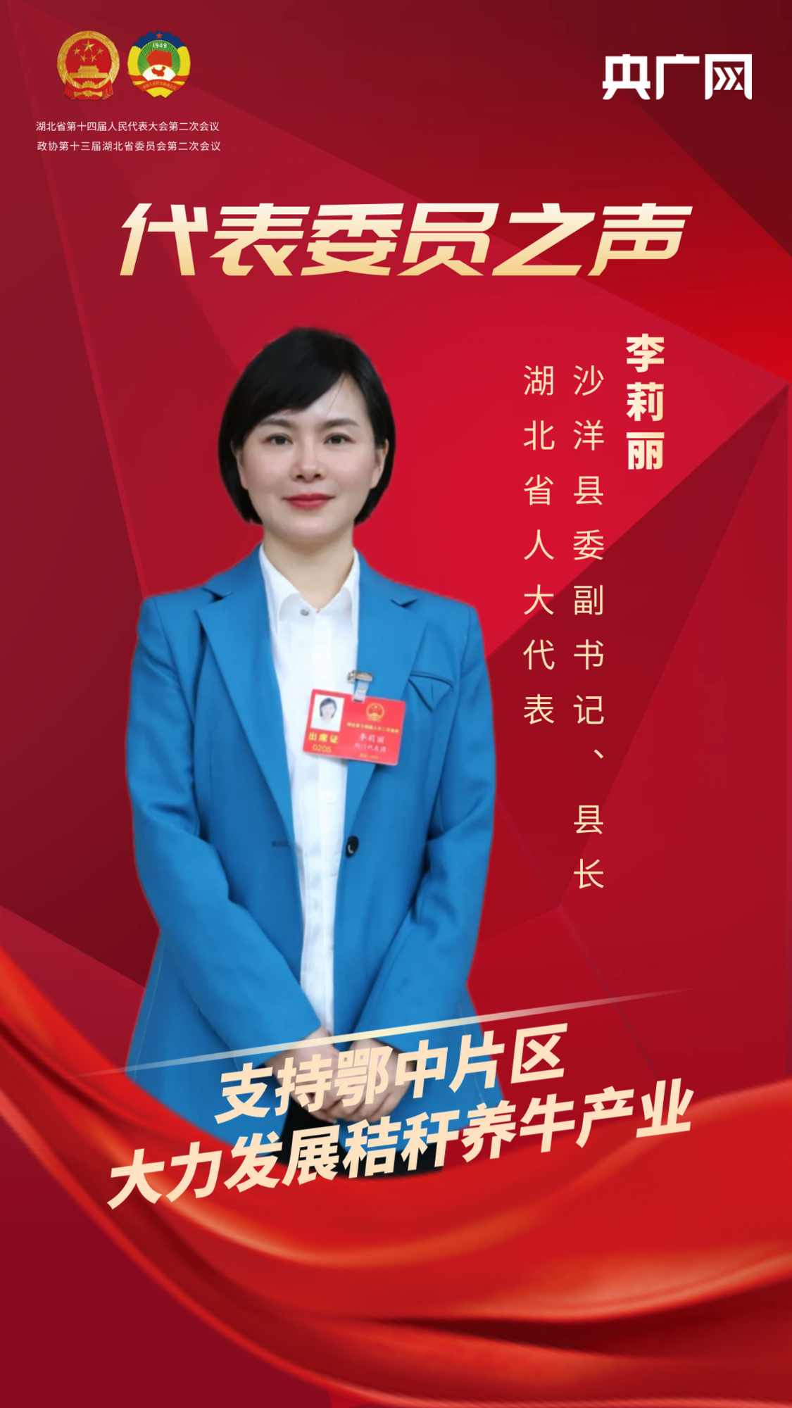 聚焦湖北两会 | 李莉丽代表:支持鄂中片区大力发展秸