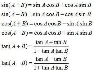 三角恆等式(實用度:★)ps:幾何中的三角形面積公式只需要記這兩個個