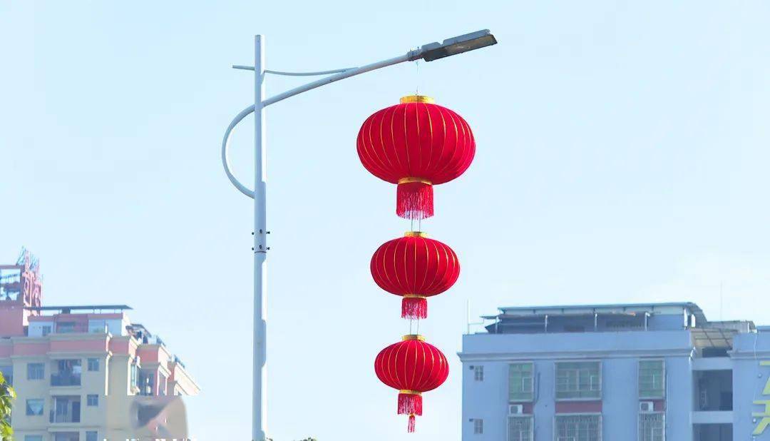 家门口的年味!龙川大街小巷大红灯笼高高挂