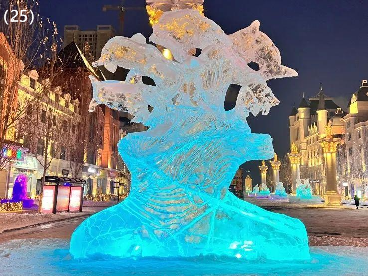 哈尔滨世界欢乐城冰雕评选活动火热开启!_冰雪_进行_参与者