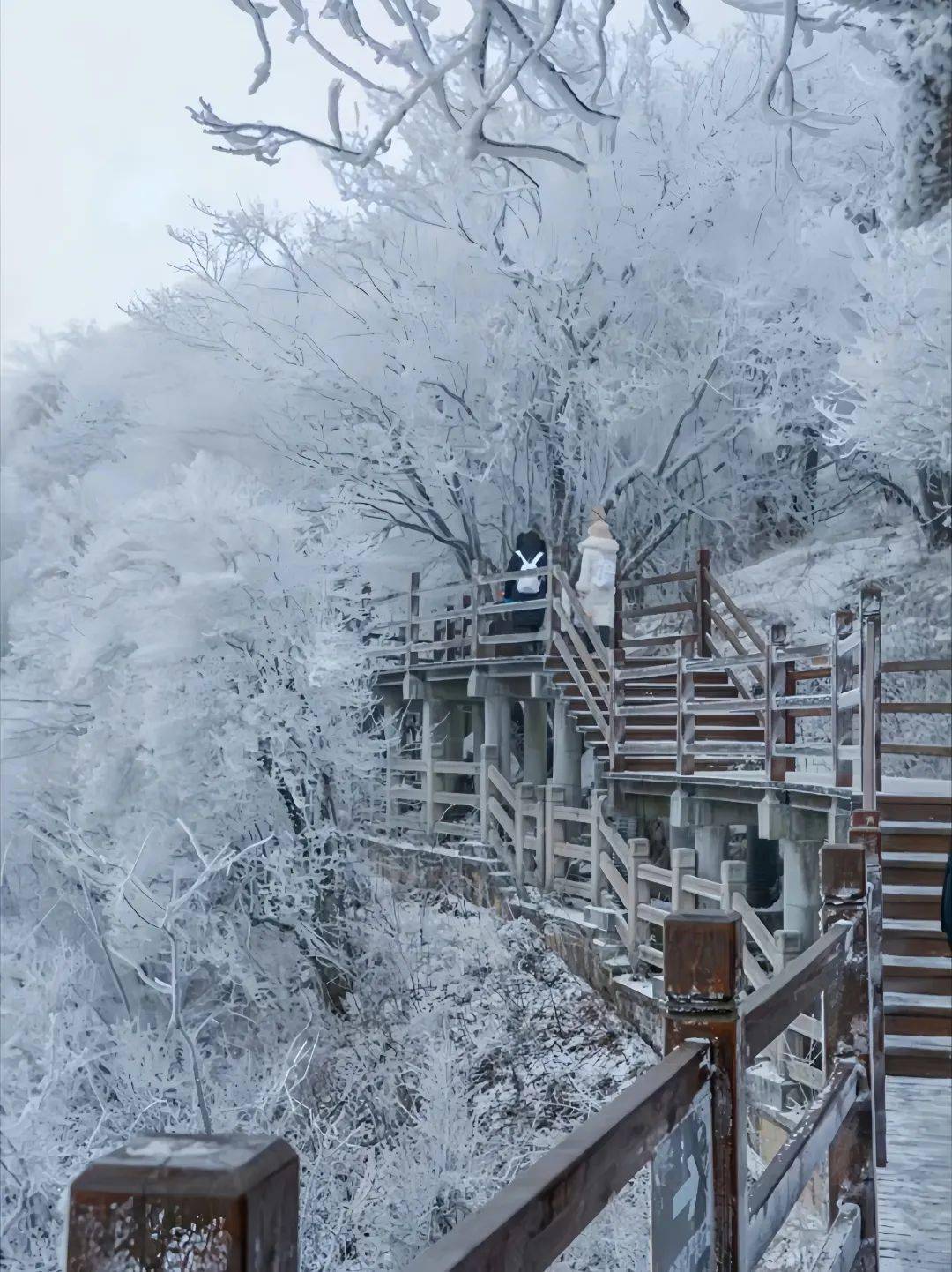 龙头山雪景照片图片