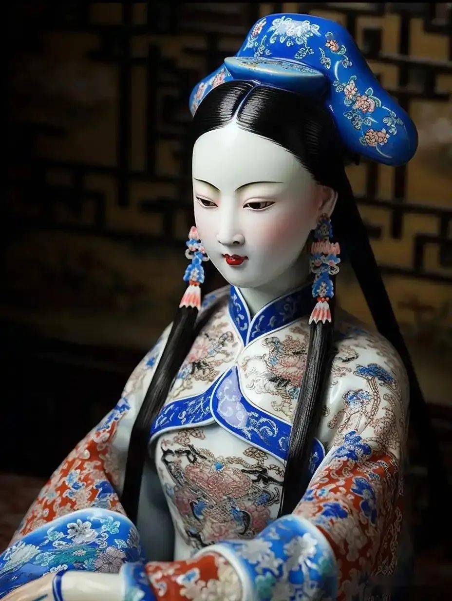 青花瓷美人_摄影_佳作_作品