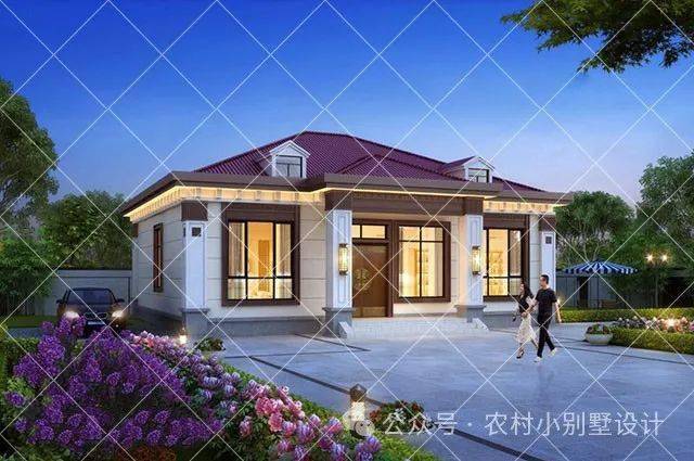 70套一层新中式农村自建房别墅,2024最新新中式一层乡村养老别墅自