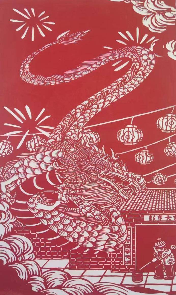 "我家的窗花"——二十中学学生剪纸迎春作品展