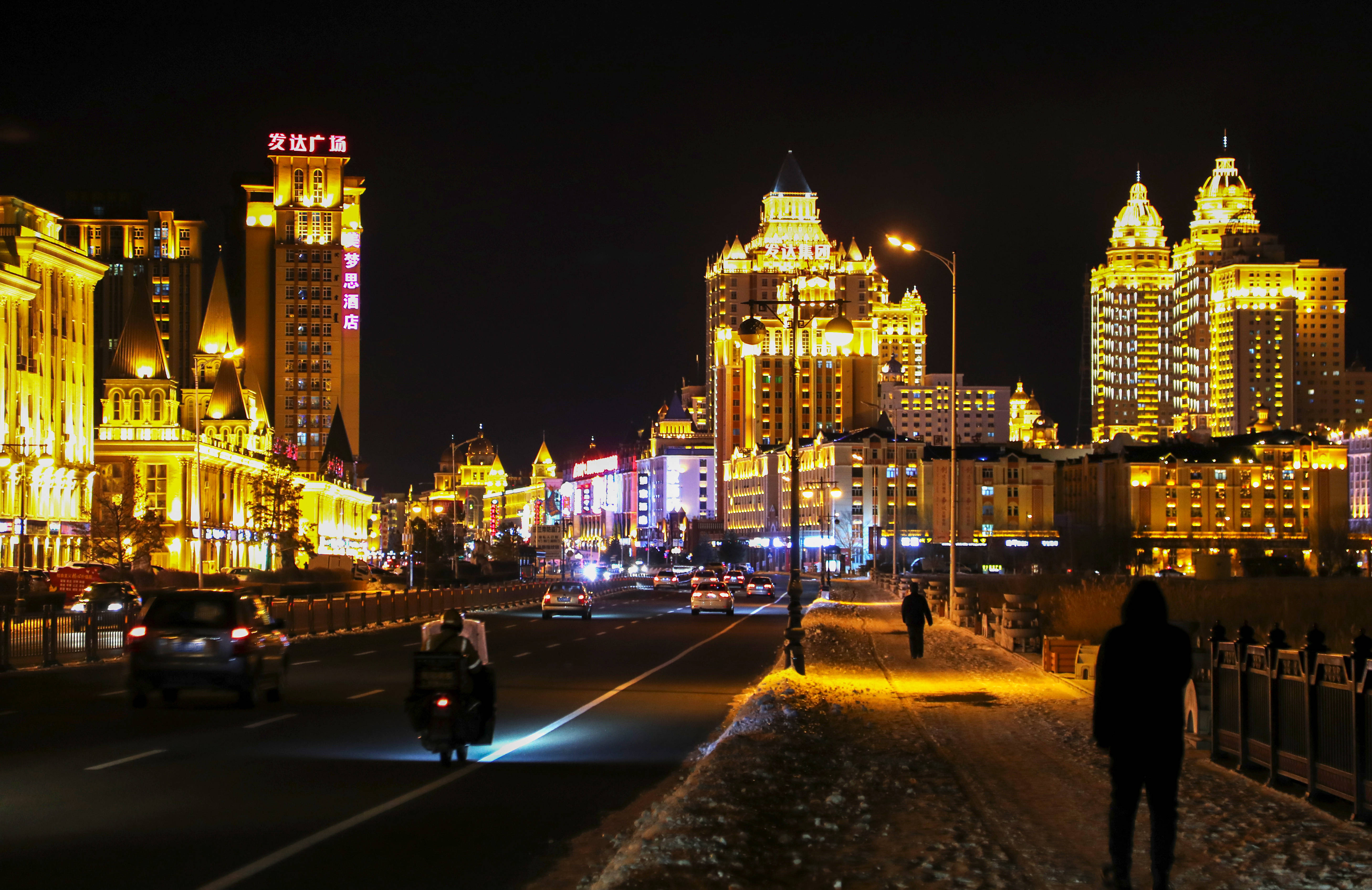 呼和浩特夜景照片图片