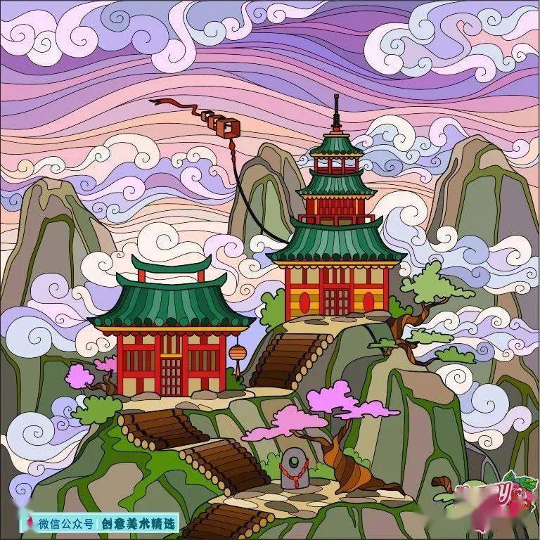 这30张色彩装饰画,画出风景的千变万化!