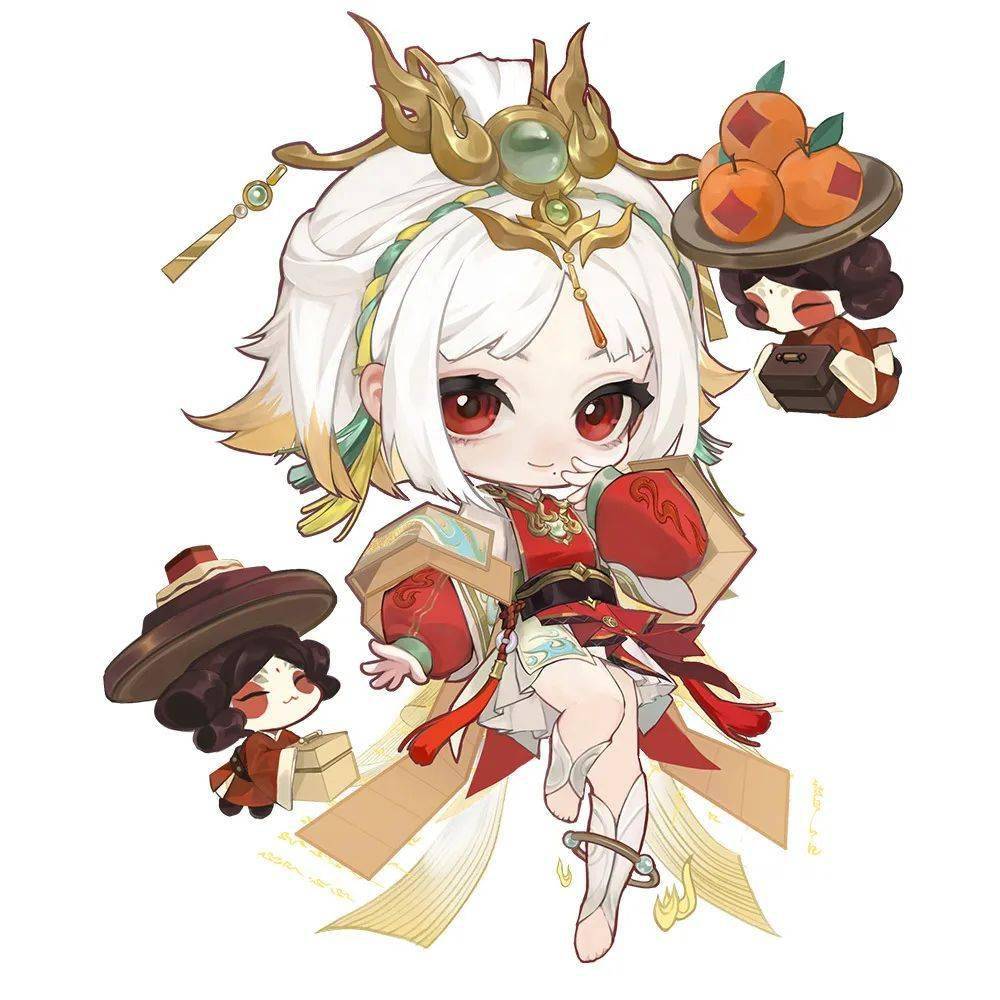 福运当头愿危厄消弭,人世长安请查收~q版鬼使黑,泷夜叉姬,荒,御馔津