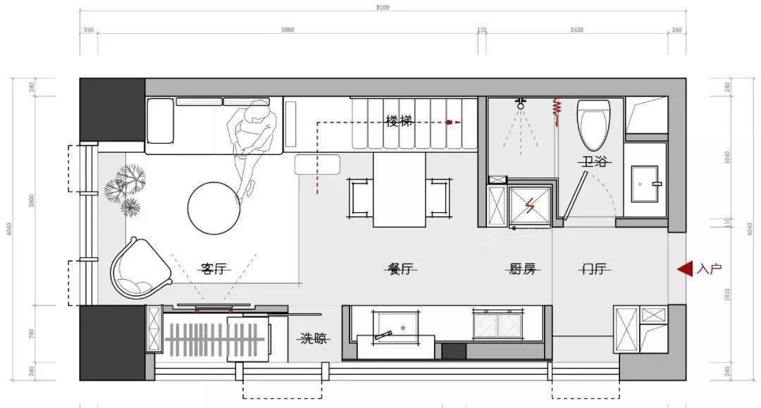 26㎡简约loft单身公寓,头一次见地台沙发,空中浴缸设计!