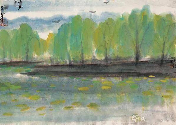 林风眠大师笔下的春柳花卉欣赏!