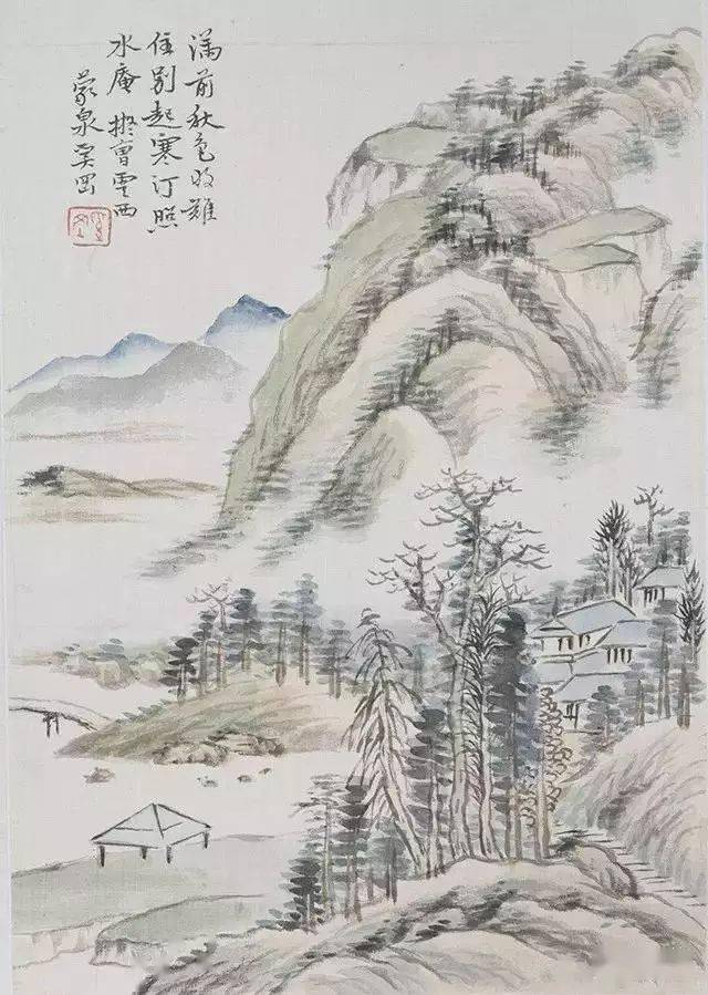 八雅軒丨【藝術經典】清代大師奚岡精品畫作欣賞_山水