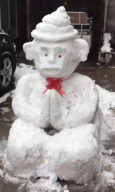 大雪过后,谁堆的雪人?你是要笑死我吗?_美女_时候_表情