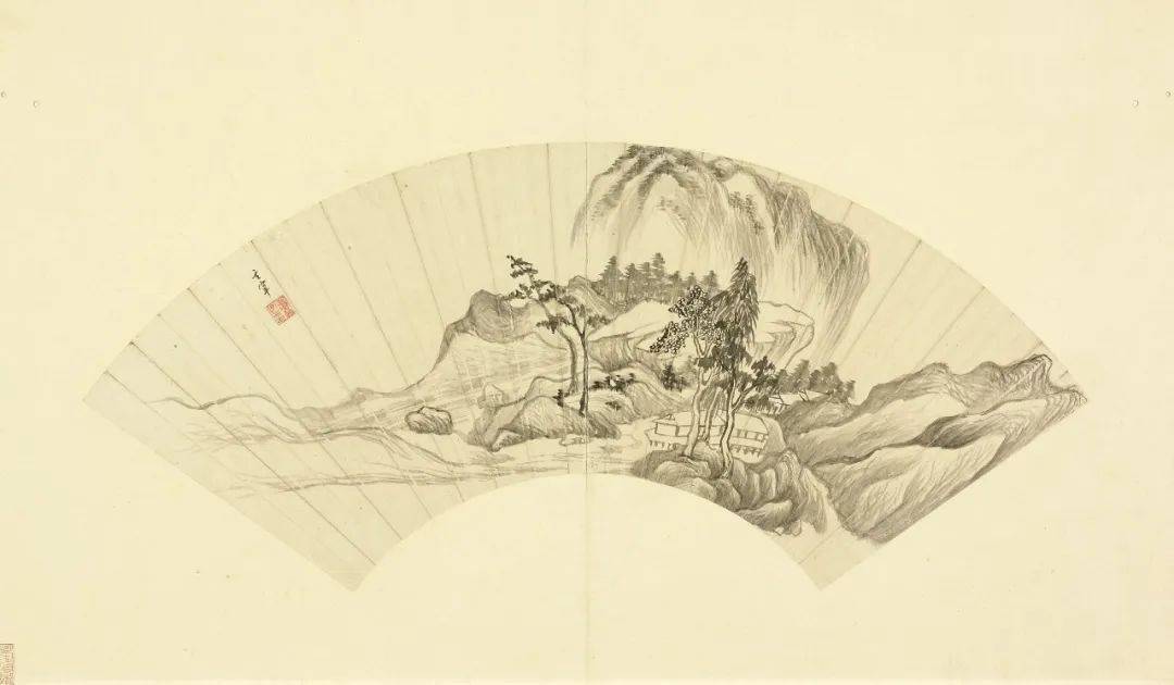 台北故宫藏董其昌山水扇面30件_画册_书画_册页
