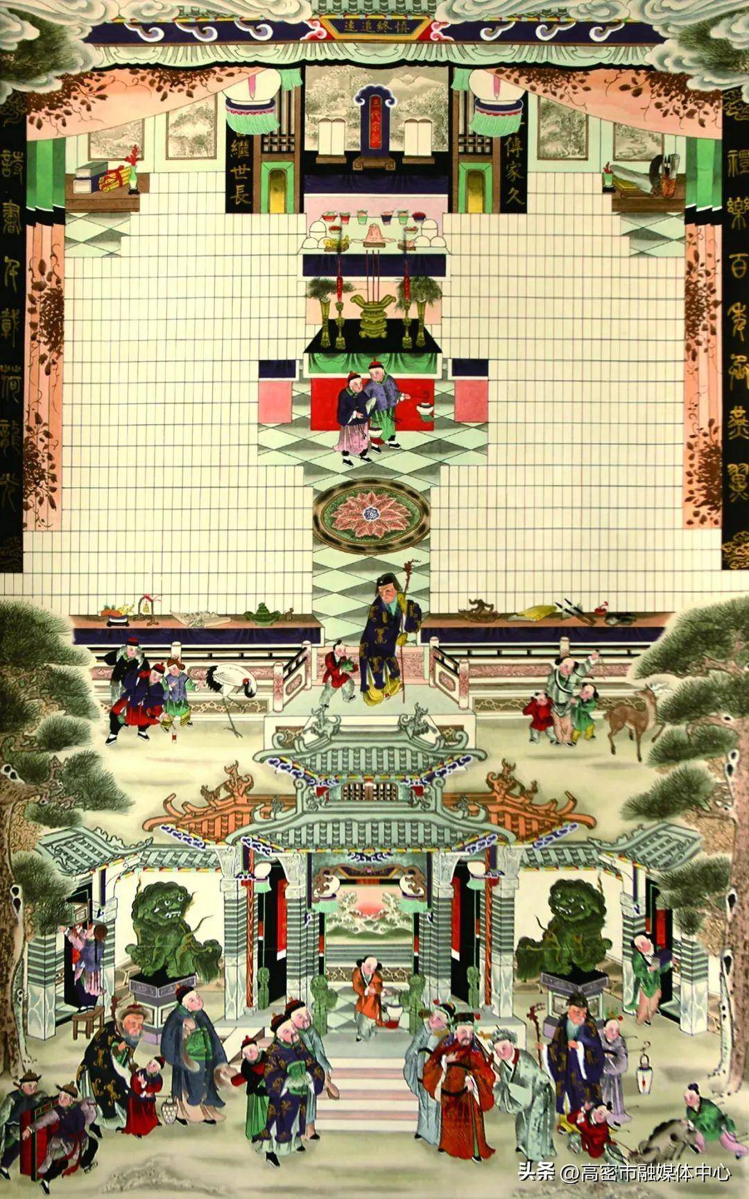 潍坊高密 | 【贴年画 过大年】扑灰年画里的传统年俗_财神_民间艺术