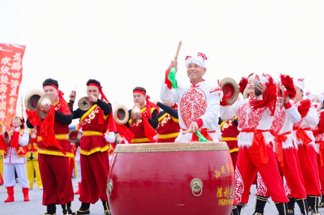 2024西安迎新春锣鼓大赛精彩开锣_长安城_群众艺术馆