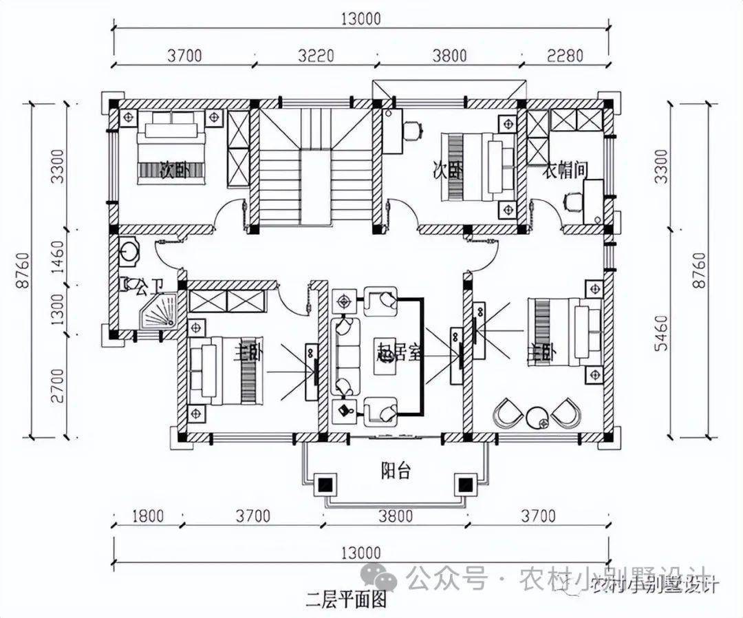 二层新中式别墅新款,二层新中式别墅养老房的不二之选_农村_卧室_建筑