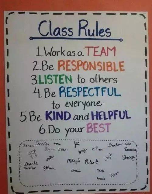 school rules宣传海报图片