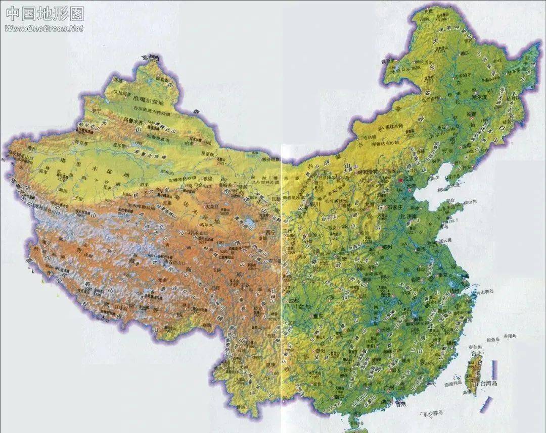 亚洲地图中文版 清晰图片